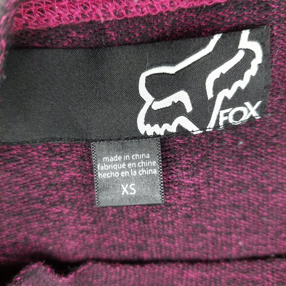 Fox Girl Racing Shirt Pullover Size XS Long Sleeve Purple Black - Picture 4 of 9